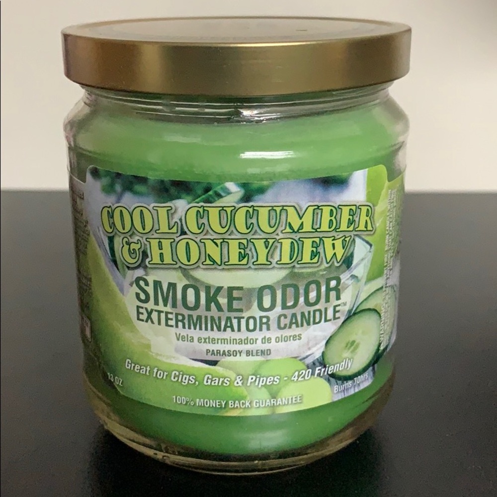 Cool Cucumber & Honeydew Smoke Odor Candle